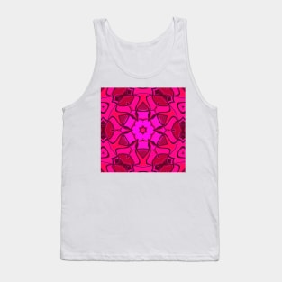 Cartoon Mandala Flower Pink Tank Top